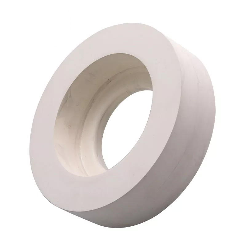 X5000 Cerium Rubber Polishing Wheel on a double edging machine, achieving optical-grade glass edges