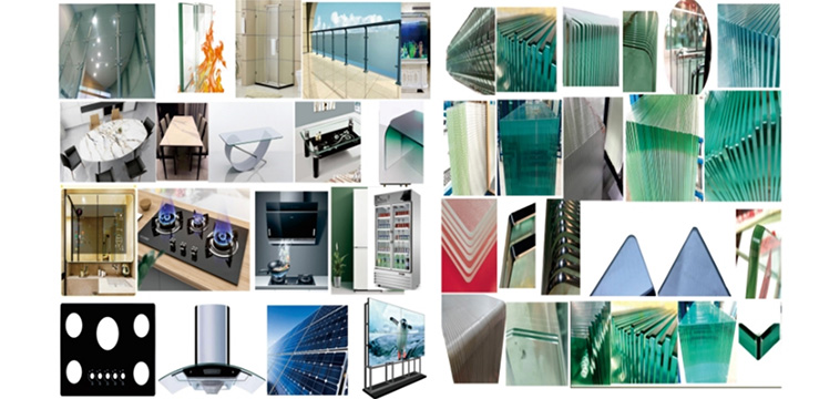 CNC Glass Corner Grinding Machine polishing rounded edges on architectural glass panels