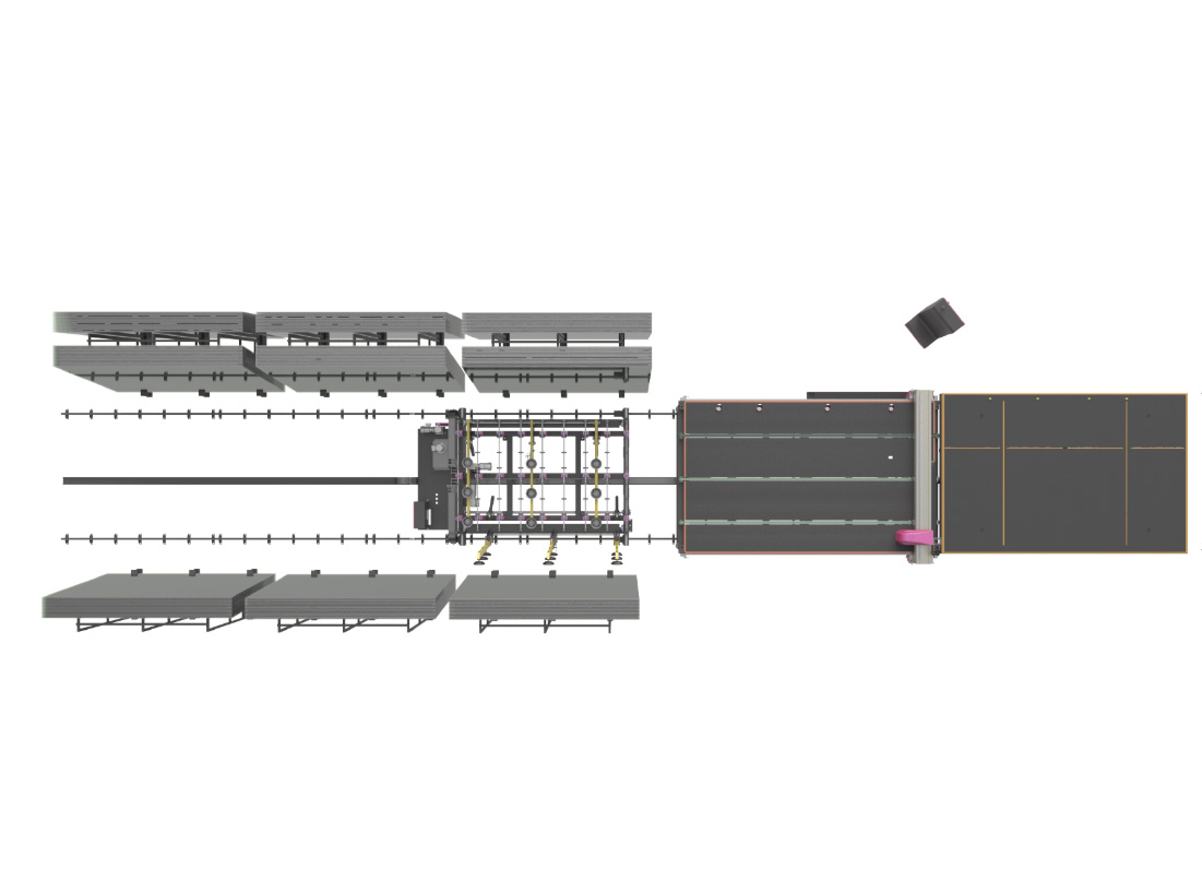 Hintan-Tech's AUTOMATIC GLASS CUTTING LINE
