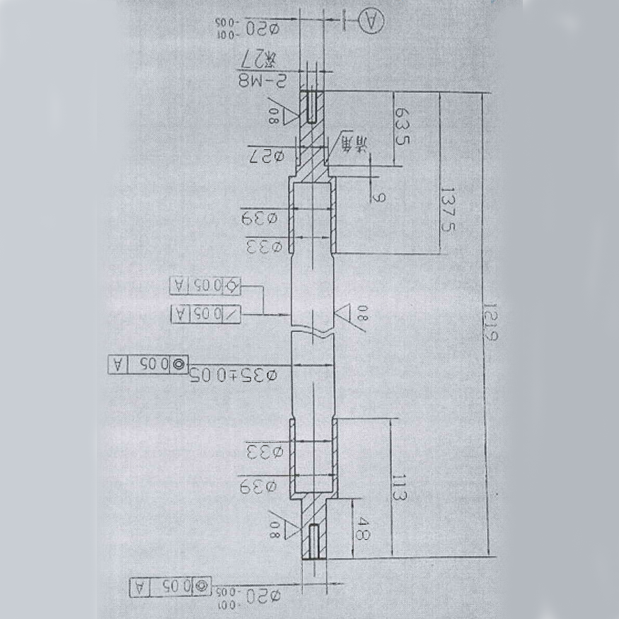 Drawing of a ceramic roller